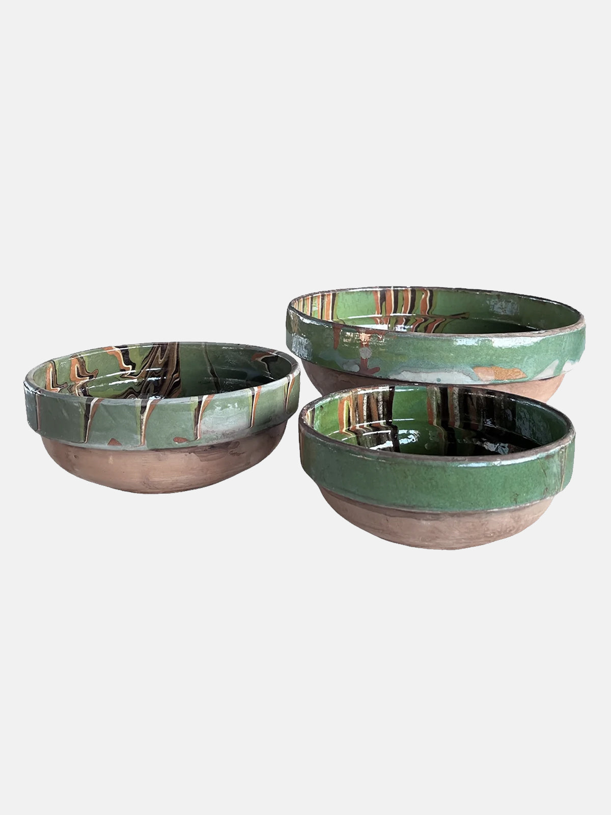 Green Marbleized Cottage Bowl