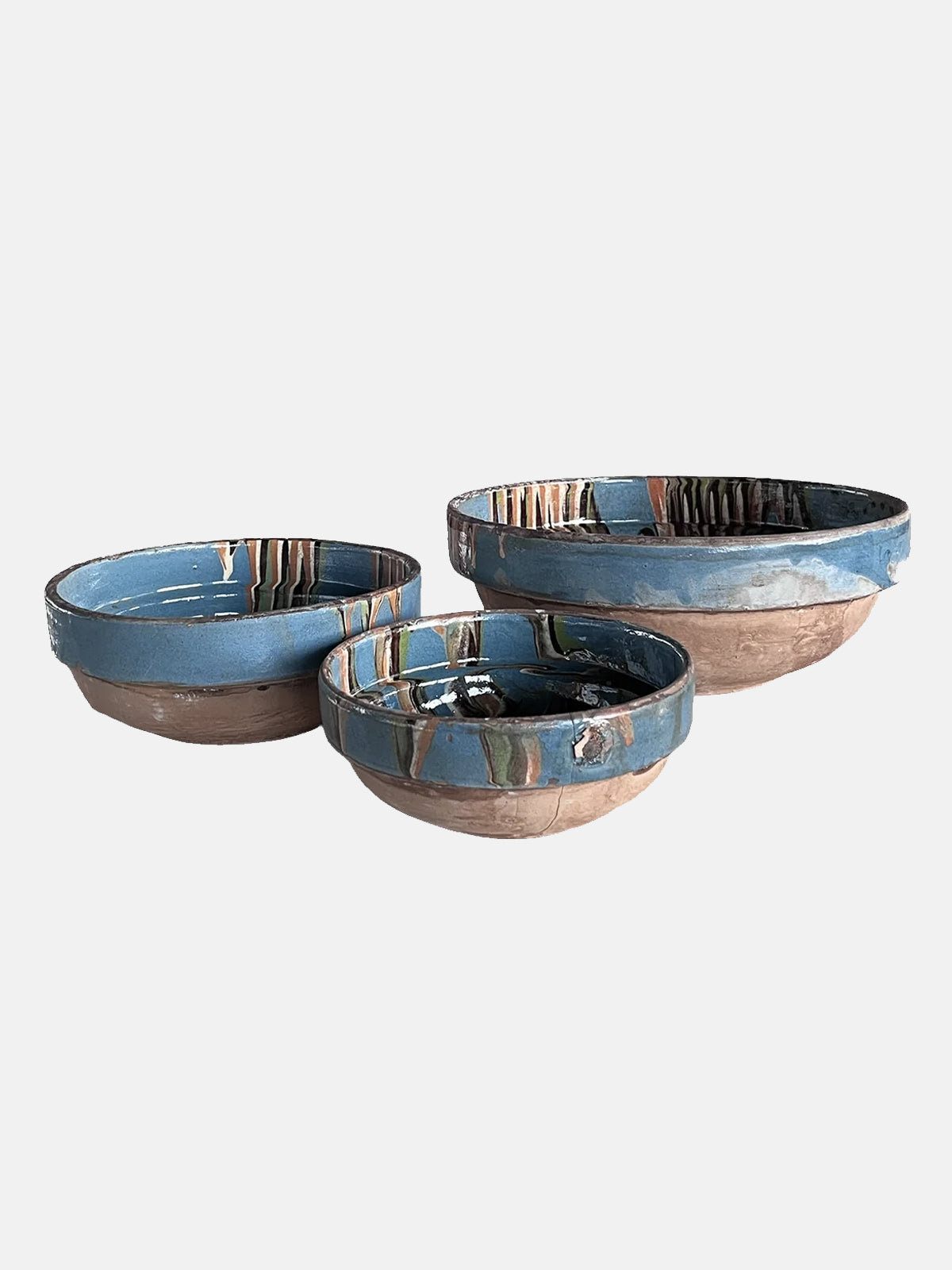 Blue Marbleized Cottage Bowl