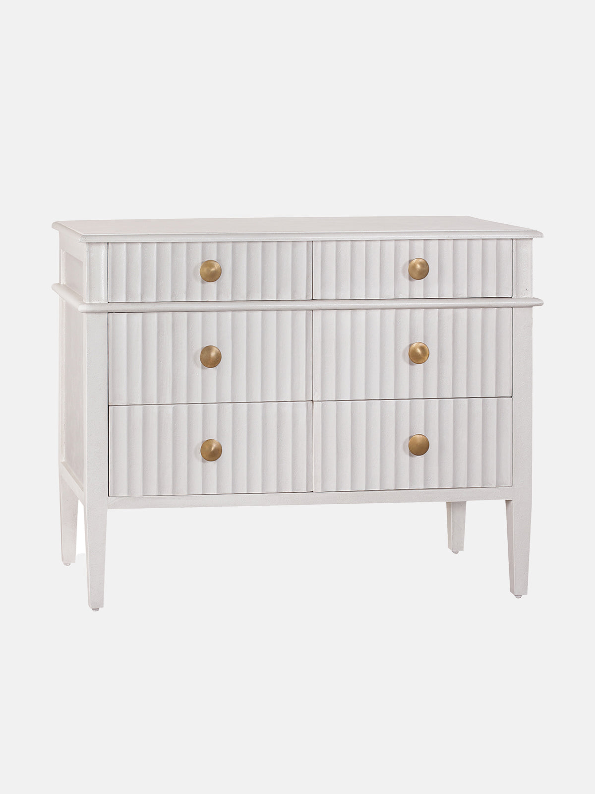 White Madison 6 Drawer Chest