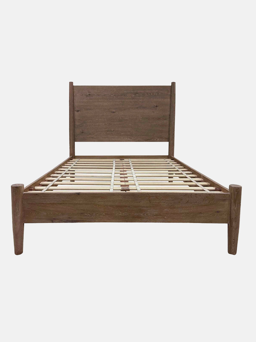 Fabio Wood Natural Bed Celadon at Home