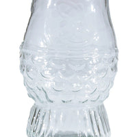 Pressed Glass Fish Shaped Drinking Glass