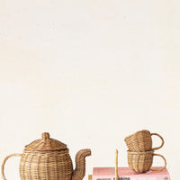 Rattan Toy Tea Set