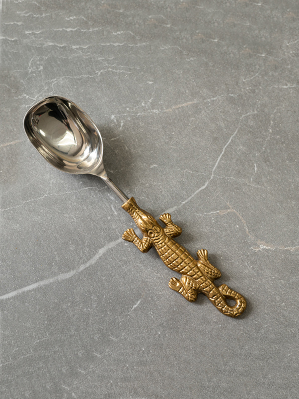 Gold Crocodile Ice Scoop