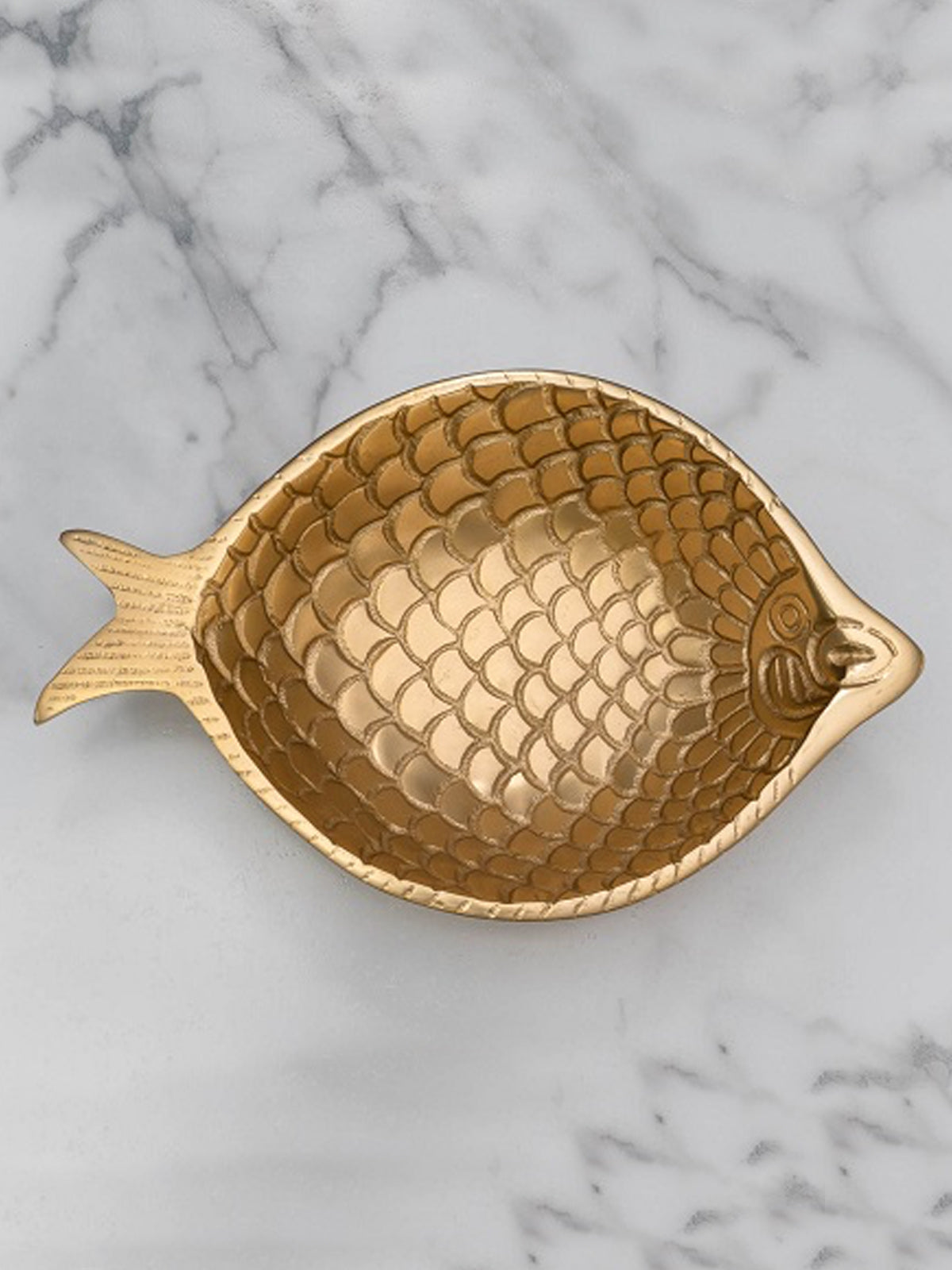 Etched Gold Fish Bowl