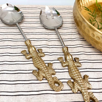 Gold Alligator Server Set