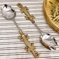 Gold Alligator Server Set