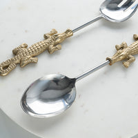 Gold Alligator Server Set