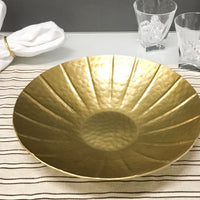 Gold Sunburst Hammered Bowl