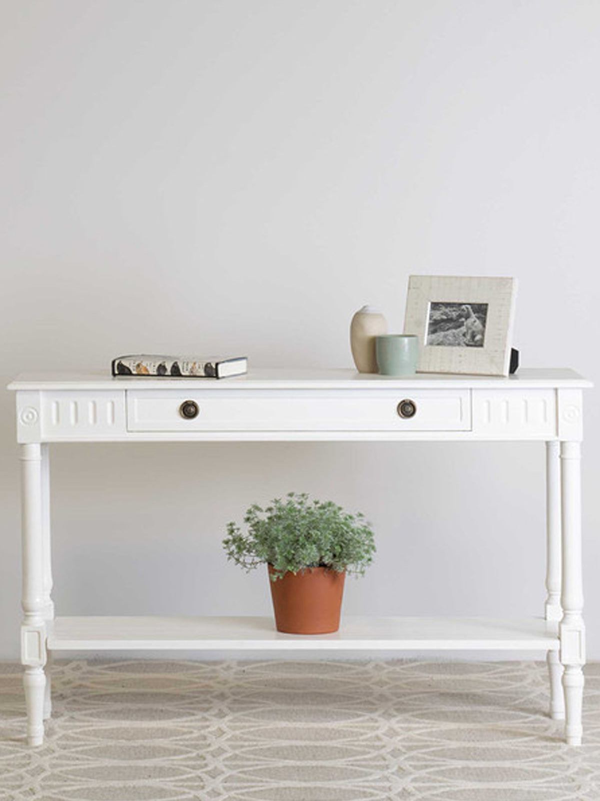 Kingsley White Console Table