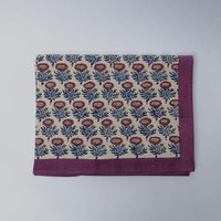 Rumi Blue Fern Block-Printed Table Cloth