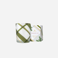Frasier Fir Frosted Plaid Votive Candle