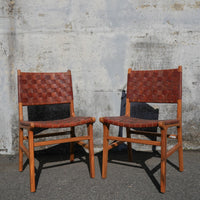 Garrett Leather & Teak Dining Chair