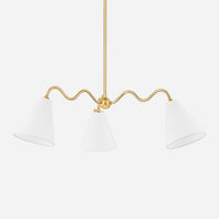 Onda Brass Chandelier