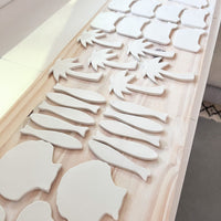 Celadon x Petrichor + Gold Palm Tree Ornament