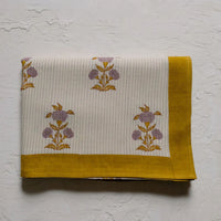 Sanvi English Lavender Block-Printed Table Cloth