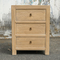 Elm 3-Drawer Nightstand