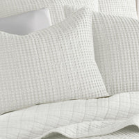 Mills Waffle Quilt Set, Cream