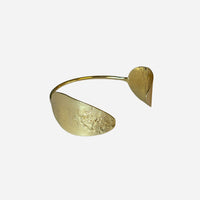 Gold Textured Cuff Bracelet