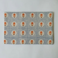 Namita Ink Blue Block-Printed Table Cloth