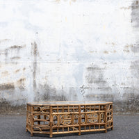 Antique Rattan Brown Coffee Table
