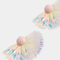 Marigold Earrings in Light Pink