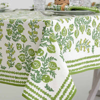 Green Pom Bells Tablecloth