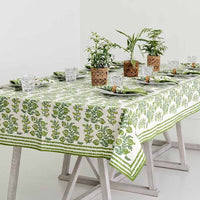 Green Pom Bells Tablecloth