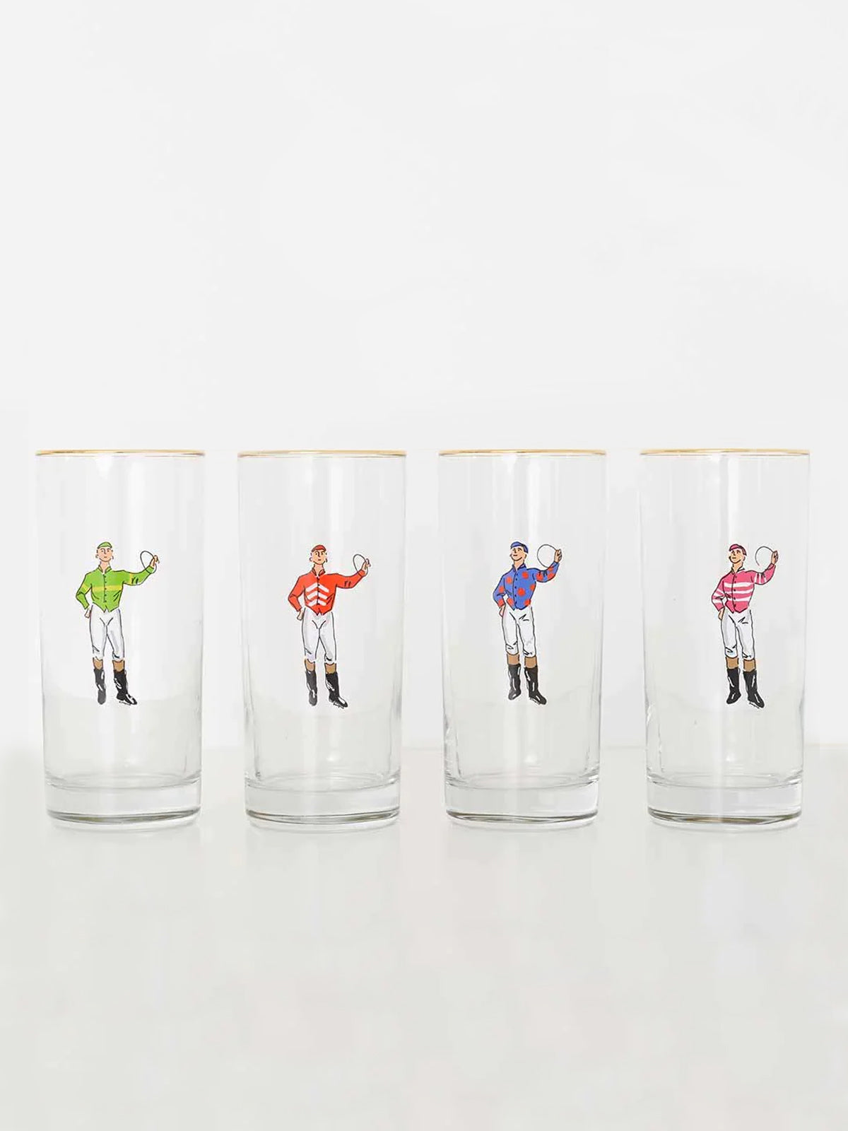 Jockey Drinking Glasses, Set of 4