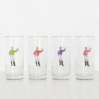 Jockey Drinking Glasses, Set of 4