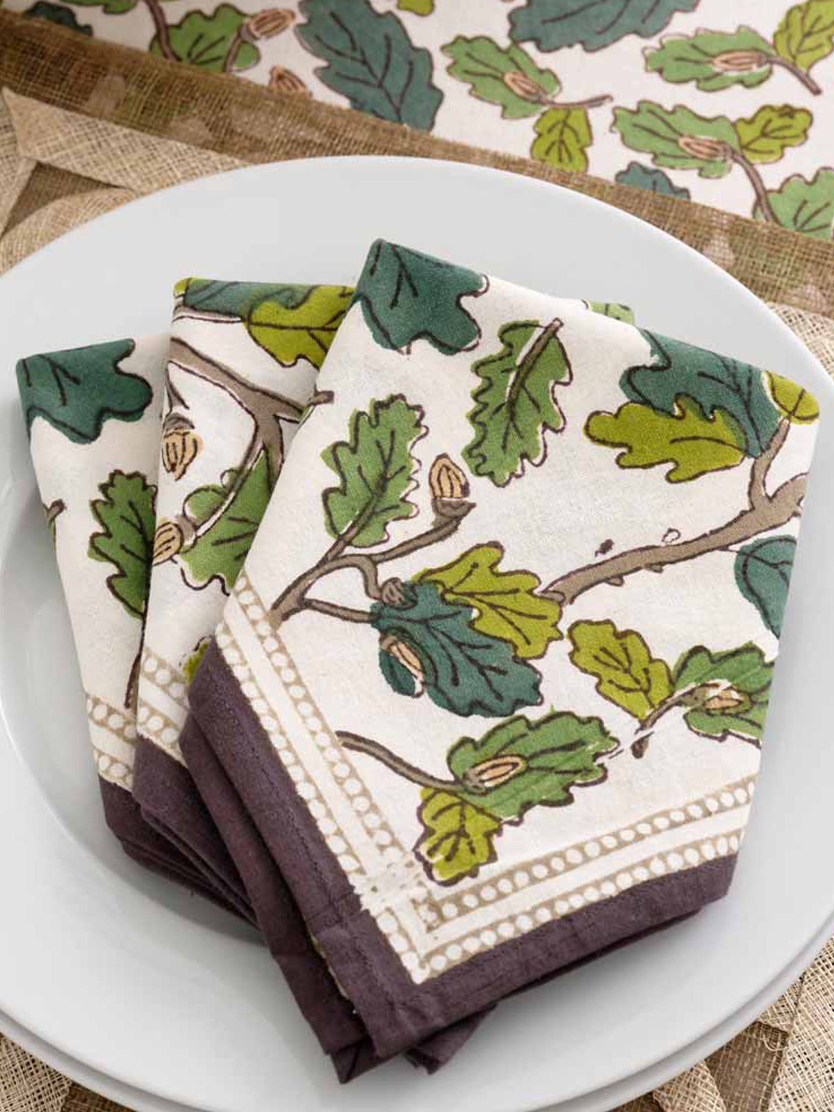 Maple & Acorn Napkin, Set of 4