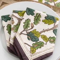 Maple & Acorn Napkin, Set of 4