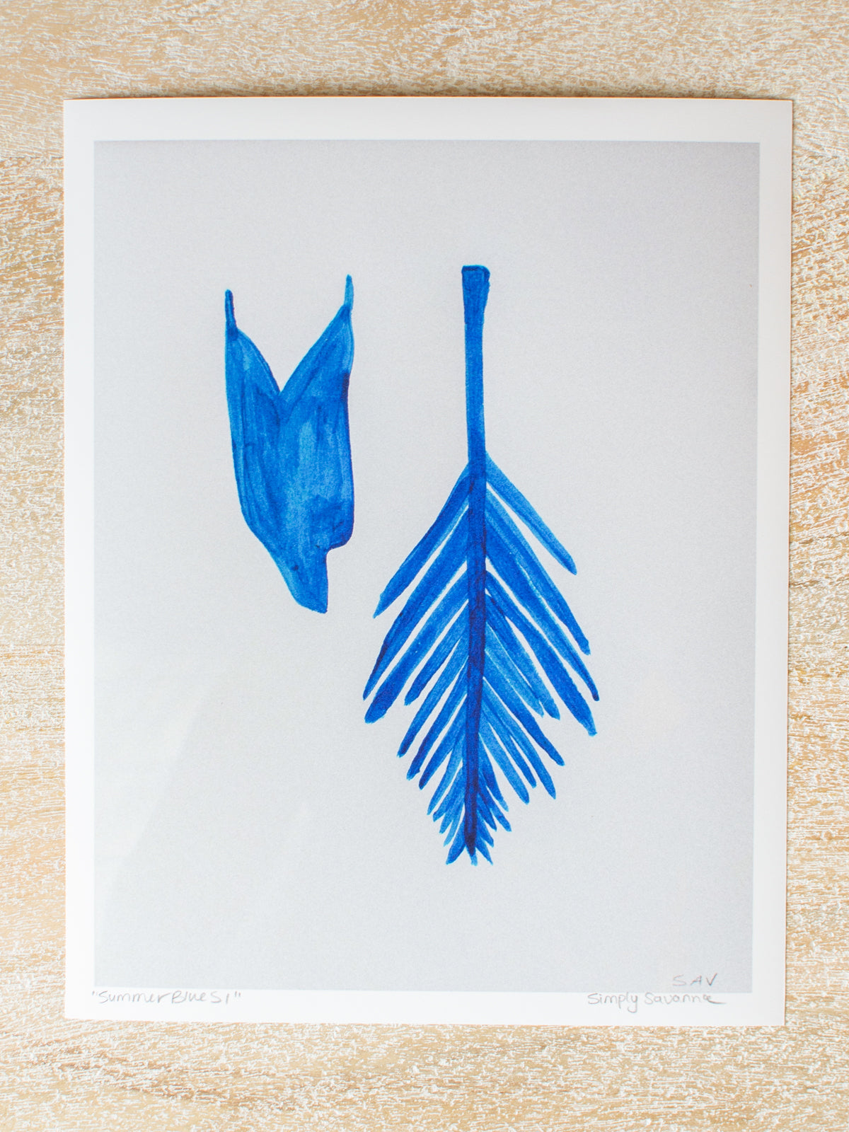 "Summer Blues I" Signed Print by Simply Savanna