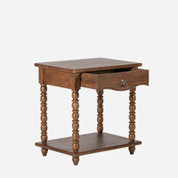 Spindle Nightstand, Walnut