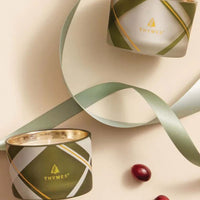 Frasier Fir Frosted Plaid Candle Set