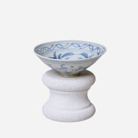 Blue and White Porcelain Floral Conical Bowl