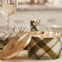Frasier Fir Frosted Plaid 3-Wick Candle