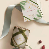 Frasier Fir Frosted Plaid Medium Candle