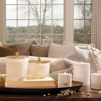 Frasier Fir Large Frosted Wood Grain Candle