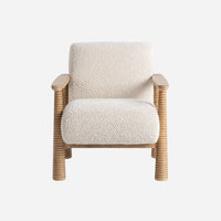 Caprice Accent Chair - Light Beige/ Natural