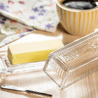Glass Butter Dish with Cover