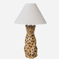 Ceramic Cheetah Table Lamp