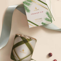 Frasier Fir Frosted Plaid Votive Candle, 2 oz.