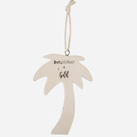 Celadon x Petrichor + Gold Palm Tree Ornament