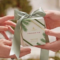 Frasier Fir Frosted Plaid Votive Candle