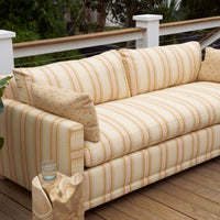 Sylvie Bench Sofa, Backgammon Honey