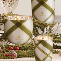 Frasier Fir Frosted Plaid Medium Candle