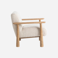 Caprice Accent Chair - Light Beige/ Natural