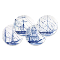 Canape Blue Rigging Plates, Set of 4