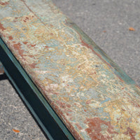 Painted Wooden Bench
