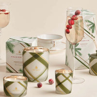 Frasier Fir Frosted Plaid Votive Candle, 2 oz.